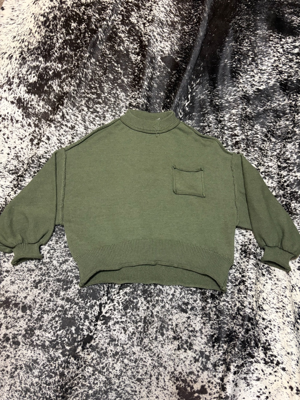 POL green sweater